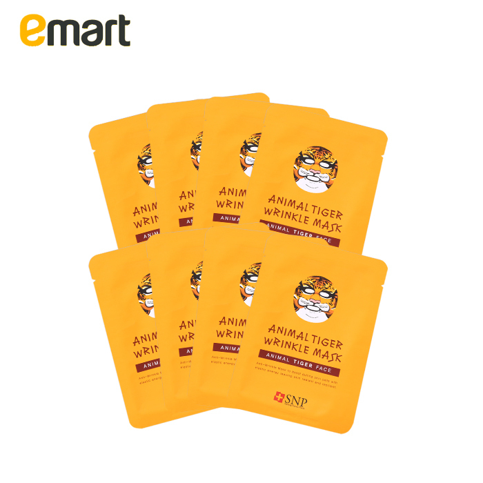 EMART易买得 韩国进口SNP动物老虎面膜 改善皱纹恢复紧致 8片装