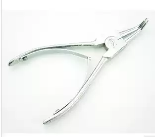 C- shaped ring pliers for straight-mouth Bender shaft hole with C- shaped snap ring pliers for handle change