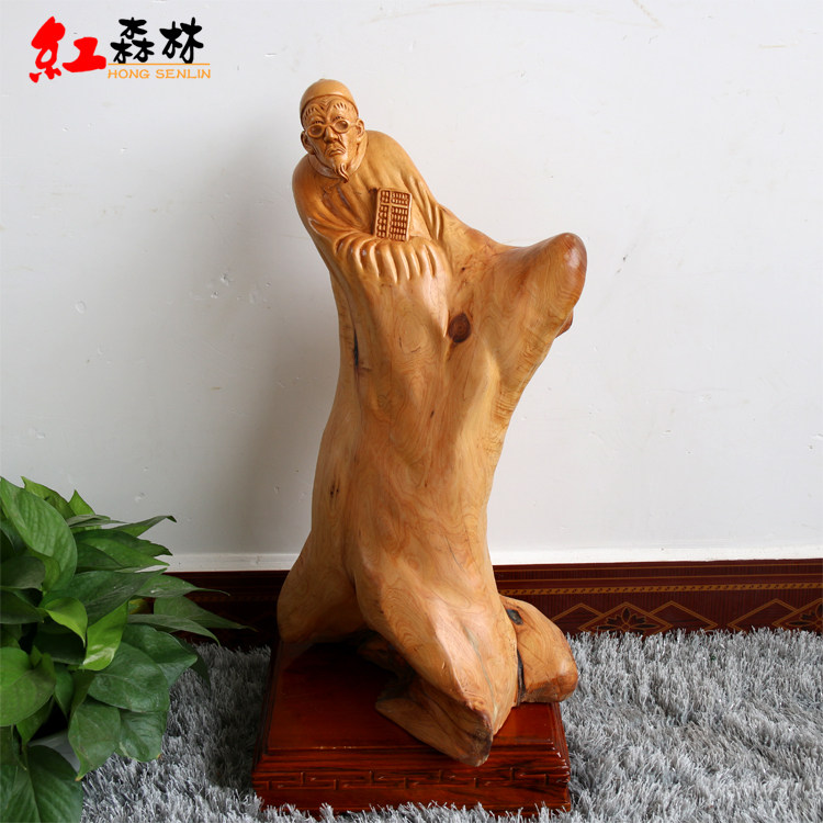 Root Carving Cliff 1 This Wanli Wood Carved Handicraft Swing Accessories boutique god operator solid wood Buddha figure Damo