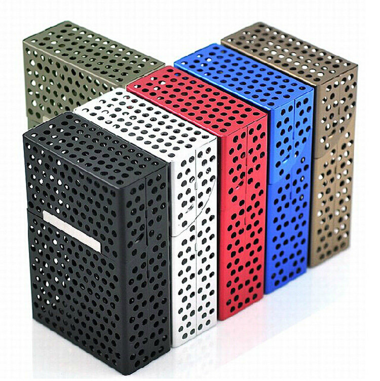 Come Forfu Magnetic Flip Through Hole Smoking Box Aluminum Alloy Light Hollowed-out Incense Smoke Box Creativity Ultra Slim 20 Clothing Cigarettes