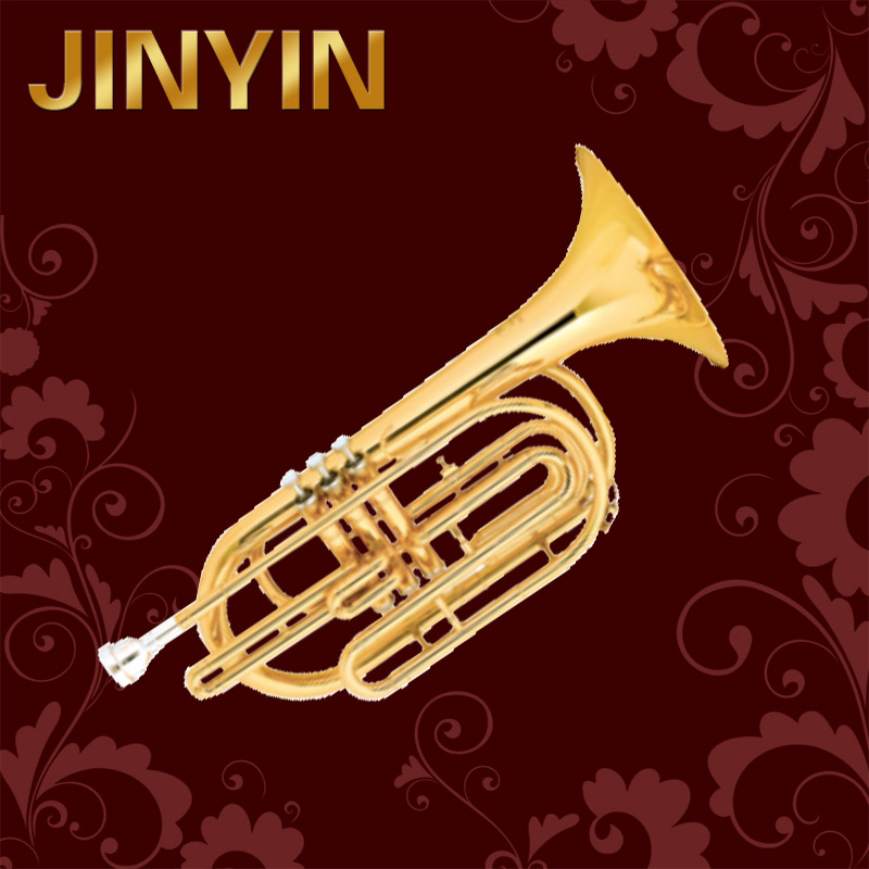 Golden musical instrument marching trombone flat B tone JYTB-E170G lacquered gold manufacturers direct anti-counterfeiting inquiry