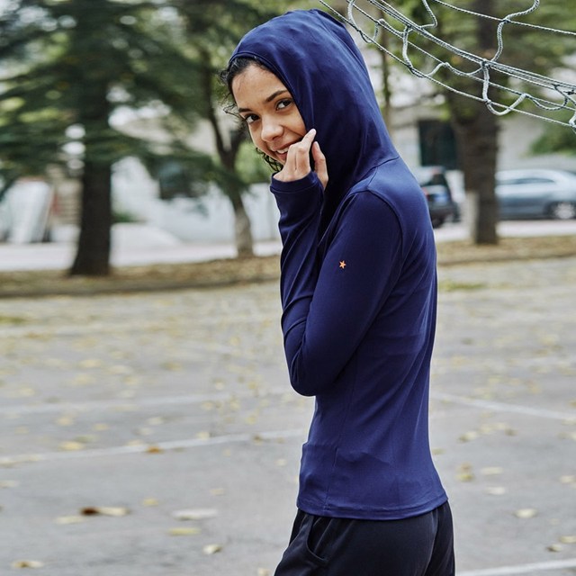 Xiaoxi long-sleeved tight-fitting yoga fitness clothes breathable quick-drying sports running casual slim hoodie women's spring