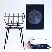 EBT Nordic] Denmark imported menuwm string metal chair dining chair mesh backrest outdoor indoor