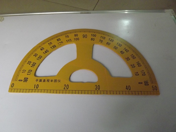 Supply 50cm Teaching with wooden semi-circle wooden half-element angle-measuring instrument