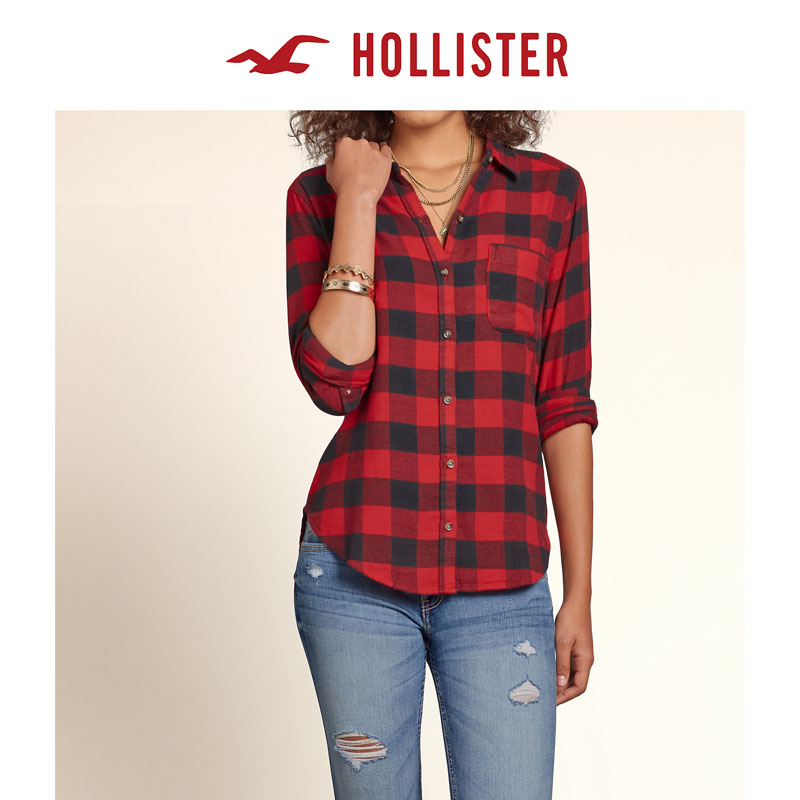 Hollister格子法兰绒衬衫 女 103332