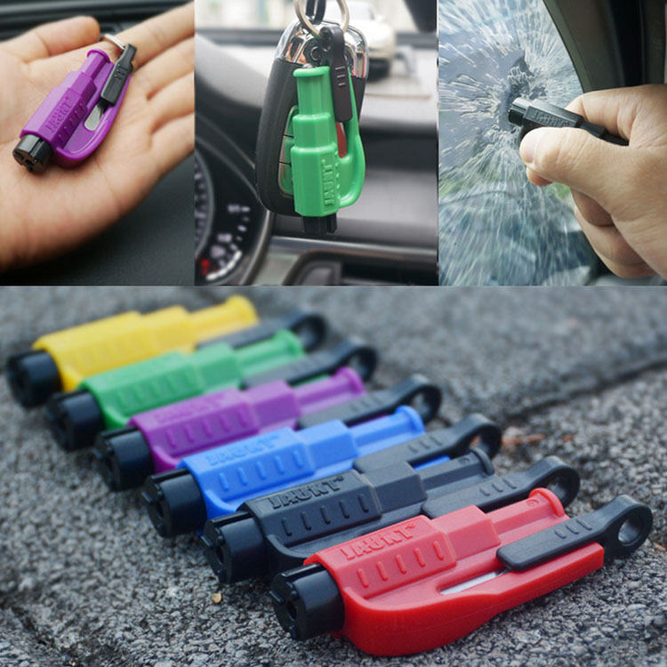 Mini safety hammer car Broken Window car borne multifunctional escape hammer Broken Window God Instrumental key clasp