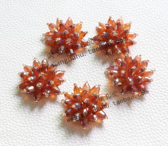 32mm Round Crystal Shoes Sandals Sandals Single Shoes Trim Clothing Chest Front Decoration DIY Hair Accessories Hat Trim material