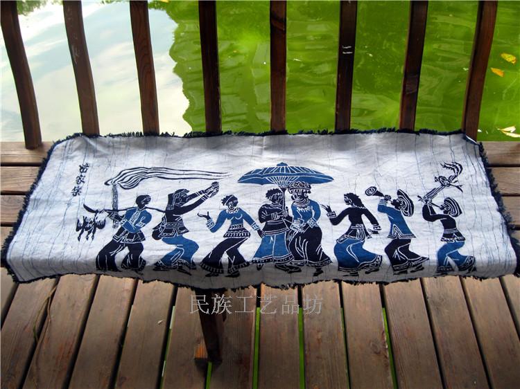 Batik Single Layer Wall-mounted Painting Creative Decoration Painting Guizhou Batik Technique Wax Dyeing And Painting Slim House Music