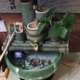 Biệt thự sân bể gốm cảnh quan tre tre thoát nước lọc nước ẩm bể cá đá máng cá trang trí ao trang trí