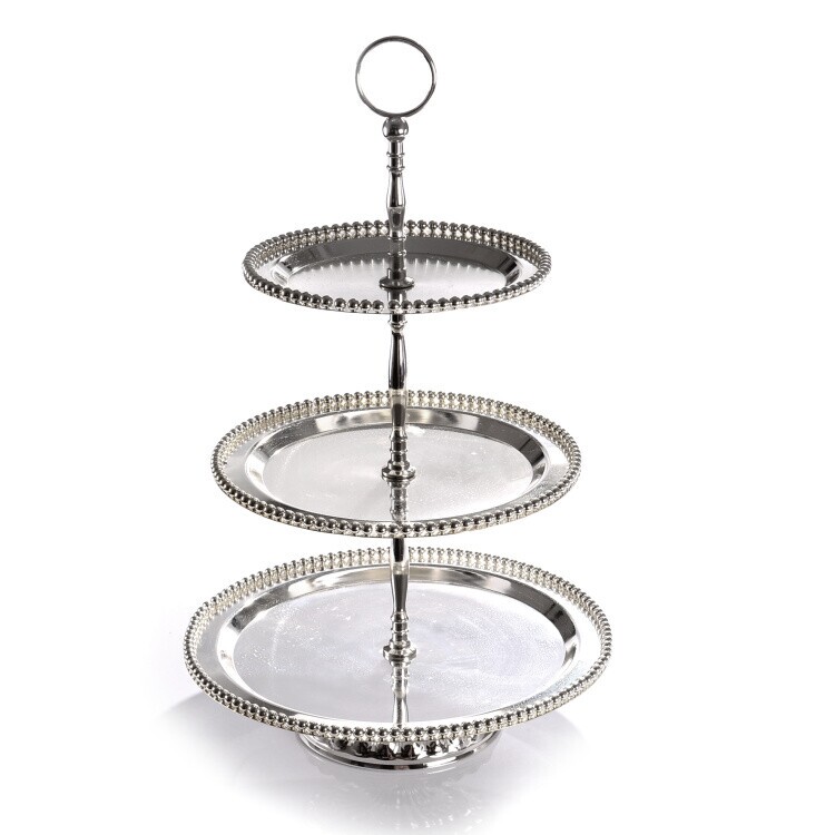 Special Offer Silver Fruit Plate, Fashionable and Creative, Metal Three-Layer Snack Plate, Dessert Plate, Cake Tower, Home Decoration Special Offer Silver Fruit Plate, Fashionable and Creative, Metal Three-Layer Snack Plate, Dessert Plate, Cake Tower, Home Decoration