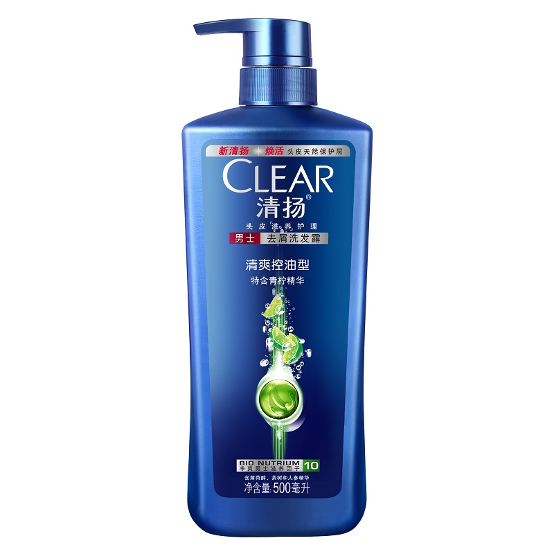 【天猫超市】CLEAR/清扬男士去屑洗发露清爽控油型蓝瓶500ml
