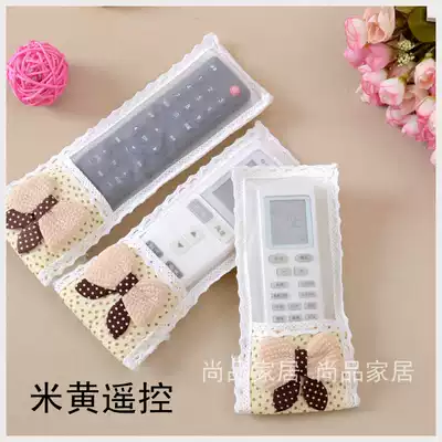Full 3 air conditioning cute remote control cover set idyllic lace fabric remote control set TV remote cover
