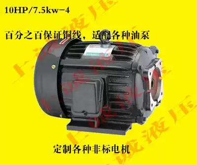 Plug-in hydraulic motor 5 5kw-4 7 5KW Horizontal copper wire oil pump motor Hydraulic special motor