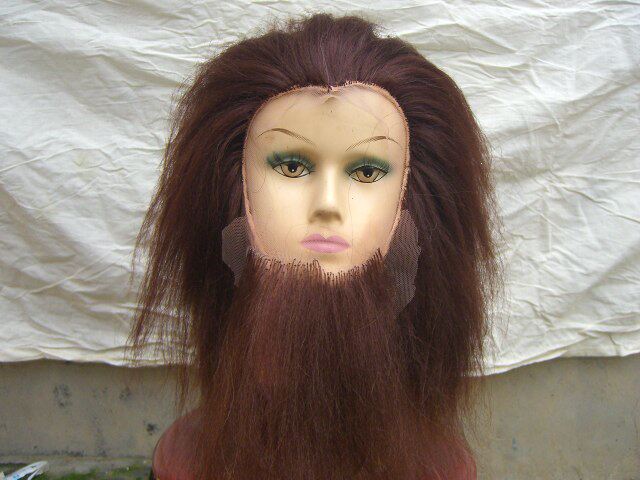 Hericium wig head cover for stage performances Temple fair Hericium supplies Shehuo Hericium supplies Yangko supplies