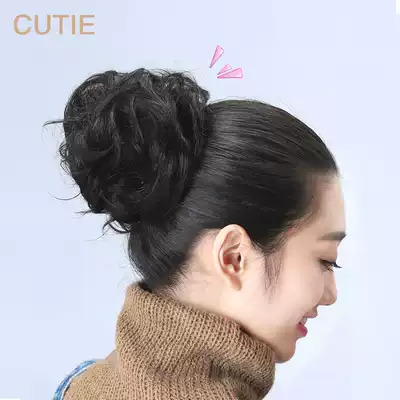 Prettiness wig Hair bag Female fluffy Taoist hair ring bud head curly hair band fashion ball head wig