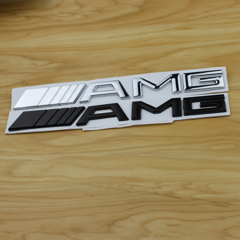 Metal car stickers modified AMG car logo E200 SLK GLK Mercedes-Benz personality in the network logo