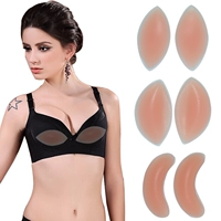 Áo tắm thoáng khí ngực pad chèn dày bikini đồ lót áo ngực mat ngực nhỏ tập trung vào các gasket silicone mút độn nâng ngực