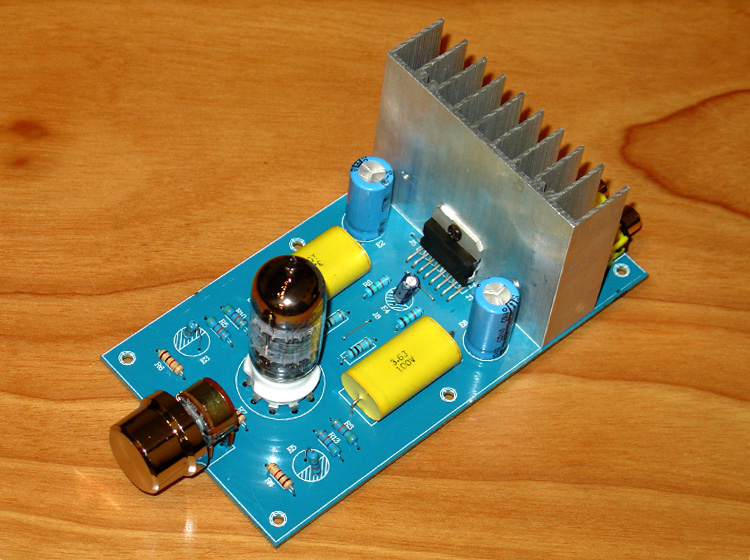 DC 12V power supply 12AT7 or 12AX7 tube push TDA7297 front and back stone automotive power amplifier board