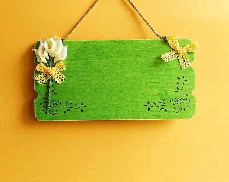 Lily Eurostyle Creative Home Decoration Pint Beauty Salon Beauty Salon Business Middle Listing Personality Wooden Door Card Hanging-Taobao