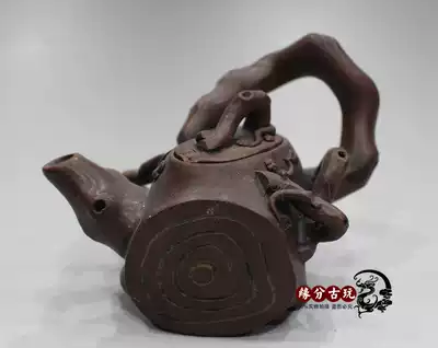 Antique and antique collector Chen Guoliang made all handmade old purple sand pot plum dried teapot tea set ornaments