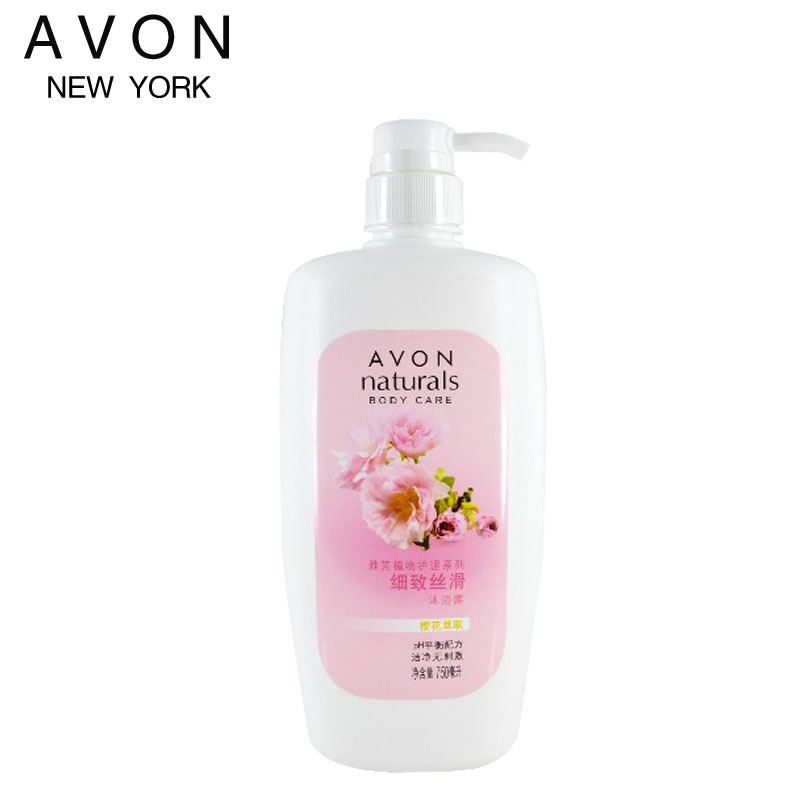 包邮 雅芳 细致丝滑沐浴露750ml 樱花沐浴露 樱花萃取 保湿美肤