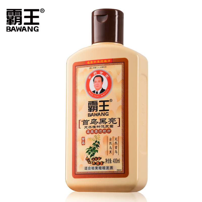 霸王首乌黑亮天然植物洗发露400ml 乌黑 改善白发 滋润 顺滑光泽