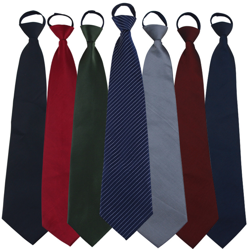 Security tie Easy-to-pull tie fixture uniform Tie Security Uniform Decorated Men's Laced Necktie