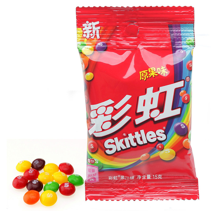 【天猫超市】箭牌 彩虹糖原味15g/袋富含真正果汁糖果 休闲零食
