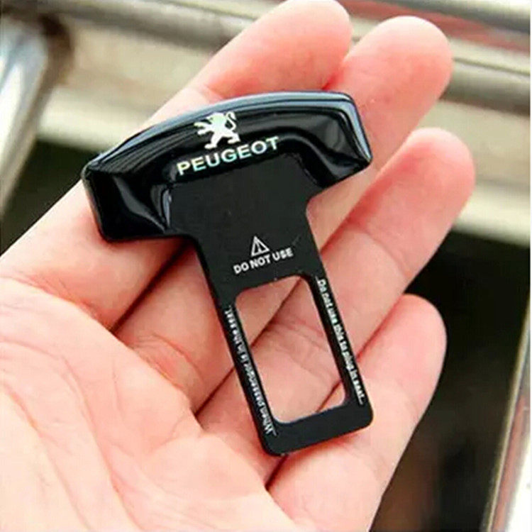 汽车安全带夹卡扣 标志206 207 307 308 408 508内饰改装插头插销