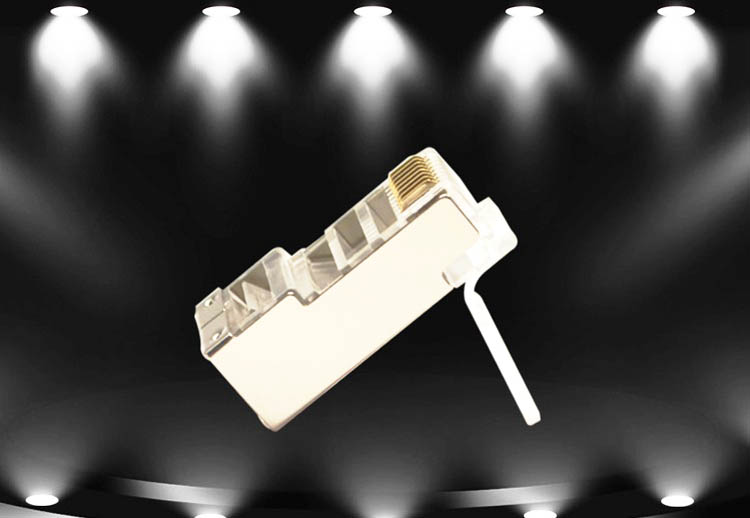 8P8C Shielded Network Crystal Head Super 5 Category 5 Network Line Iron Shell Crystal Head RJ45 Crystal Head