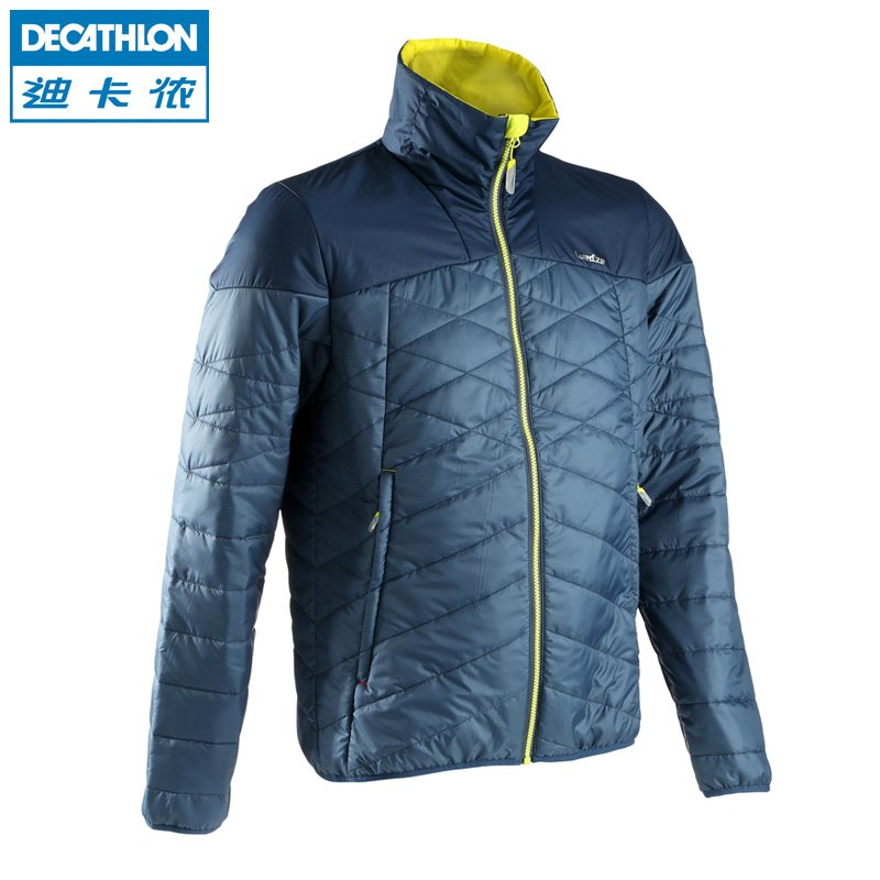 迪卡侬 滑雪服男 超轻可压缩拉链式棉服外套 保暖防风夹克 WED'ZE