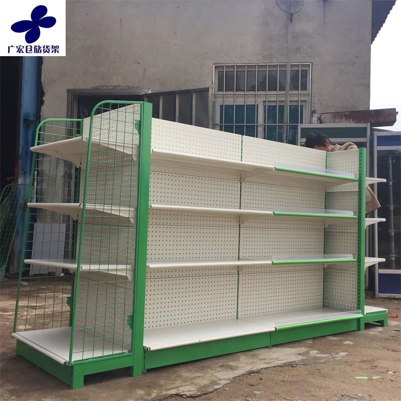 Guangzhou factory direct supermarket single-sided milky white shelves shopping mall shelves store shelves