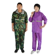 Thời trang người lớn ngoài trời cưỡi xe máy điện đôi dày chia đôi áo mưa nam và nữ quần mưa phù hợp
