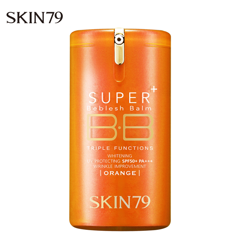 韩国SKIN79橘色防晒修颜粉底BB霜40g SPF50 新版