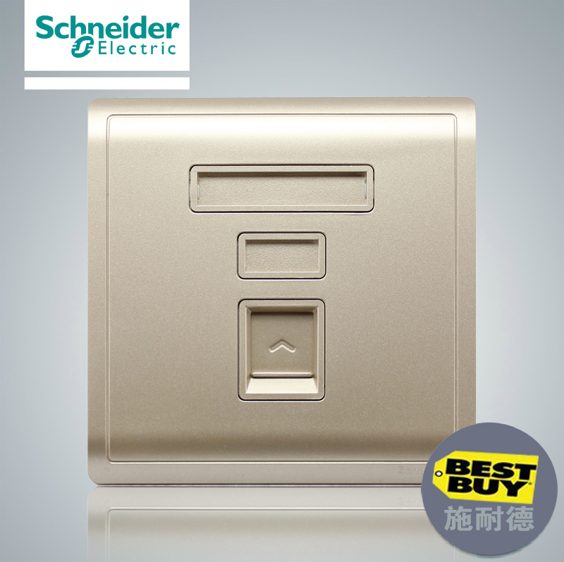Schneider Electric switch socket RJ10 Phone socket Wall Phone Panel Weak electric socket Fonchon gold