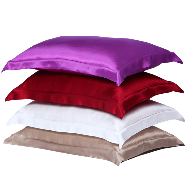 100 mulberry silk double-sided real silk pillowcase single pure color silk beauty pillowcase multicolor