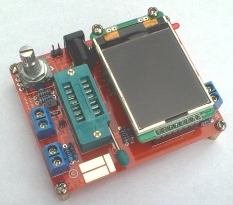 Transistor Tester Frequency Measuring Meter PWM Square Wave LCR Meter Voltage Meter Full Color Screen Graphic Display