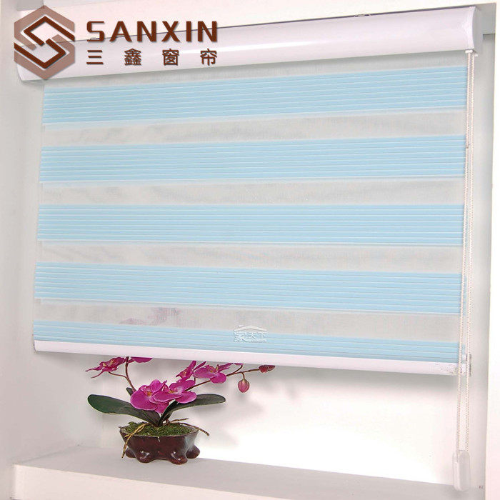 Factory custom Korean soft yarn curtain Jacquard roller curtain Double shading office living room powder room blinds