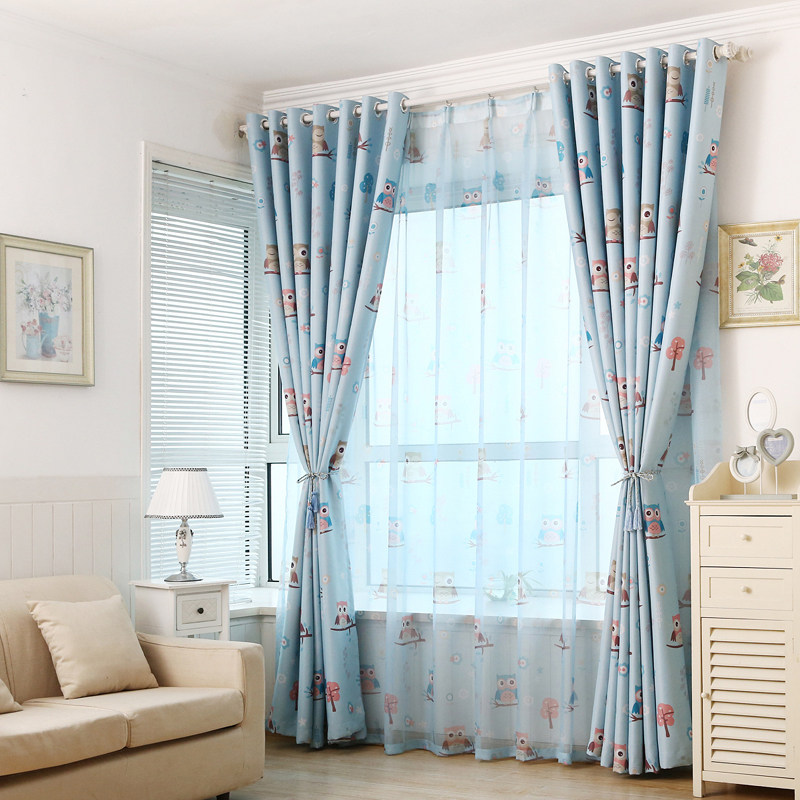Cat Owl Children House Cartoon Shading Cloth Custom Curtains Cute Fields Garden Special Price Clear Barn Boy Bedroom Hook Style