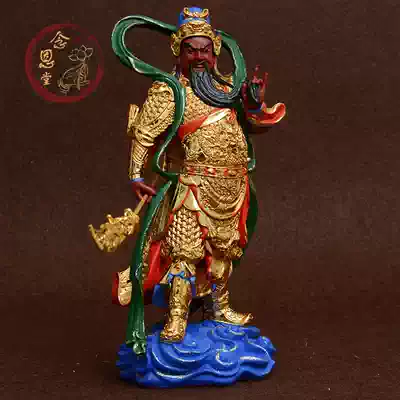 Guan Gongwu God of Wealth, Jialan hair care Bodhisattva Buddha statue resin painted Dengyun Guan Erye crafts decoration