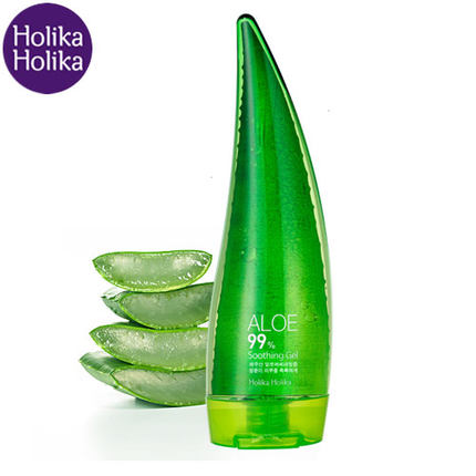 正品包邮Holika99%天然芦荟牛角芦荟胶250ML舒缓啫喱祛痘淡印保湿