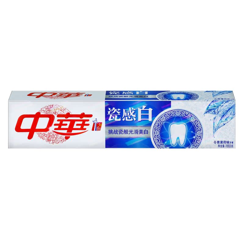 特惠 中华/zhonghua牙膏瓷感白冬青薄荷味180g