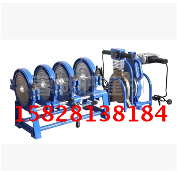 63-200 double-column hand-cranked PE butt welding machine hot-melt machine butt-joint machine pe pipe welding machine four-ring hand-cranked butt-welding machine