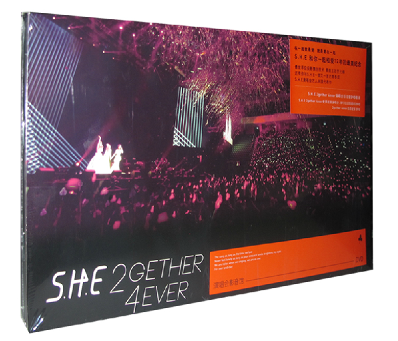 包邮 S.H.E/SHE:2gether 4ever演唱会影音馆(3DVD+32P写真)