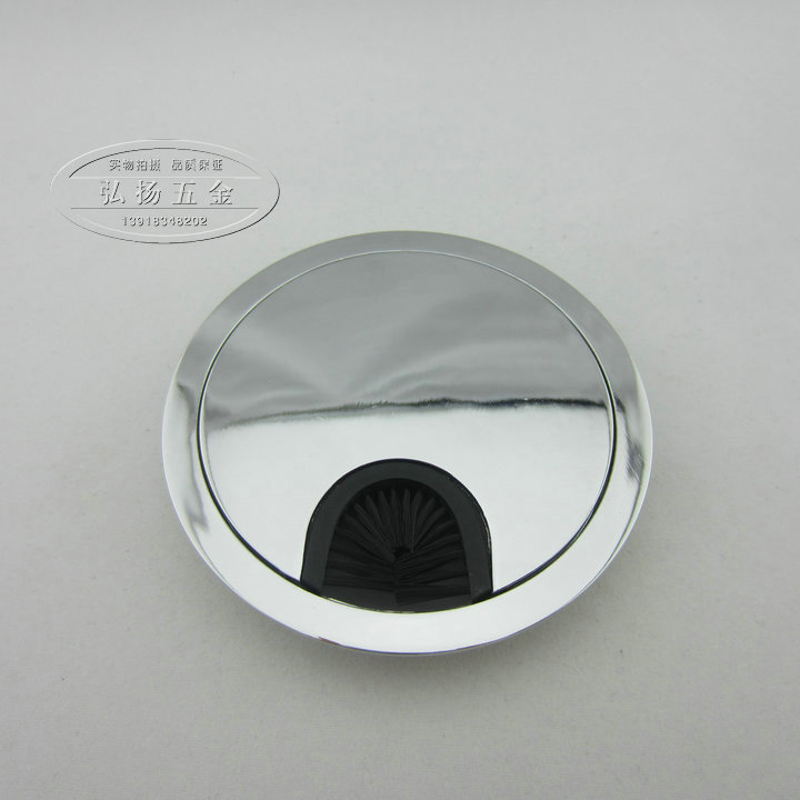 Drilling 80 high grade zinc alloy threading box Alloy cable management box computer desk walking cable box Threading hole cover threading hole