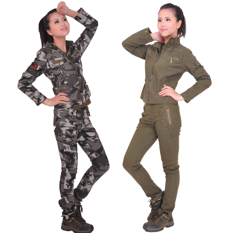 Outdoor fashion Body Three Sets of Camouflavoi Suits Women's Clothing Student Army Training Outfit to perform electric welding clothes