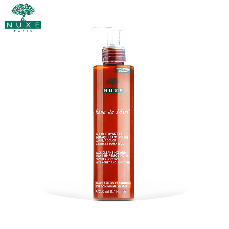Nuxe欧树蜂蜜洁面凝胶200ml 提拉紧致毛孔精华水爽肤啫喱洗面奶
