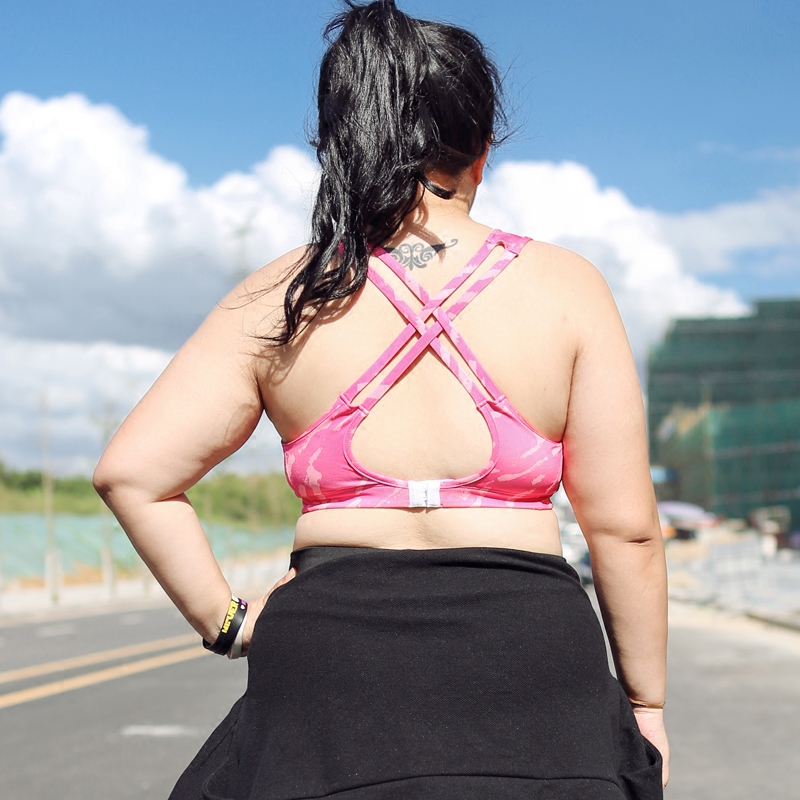 Large Size Fitness Underwear Fat Mm Plus Fat Increase 200 Catty Sports Vest Shockproof Bra Fitness Bra 200 catty