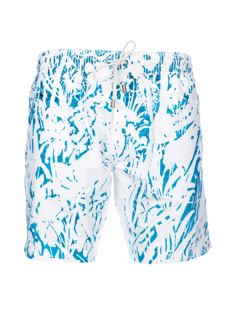 Dolce&Gabbana 蓝色斑驳印花抽绳短裤