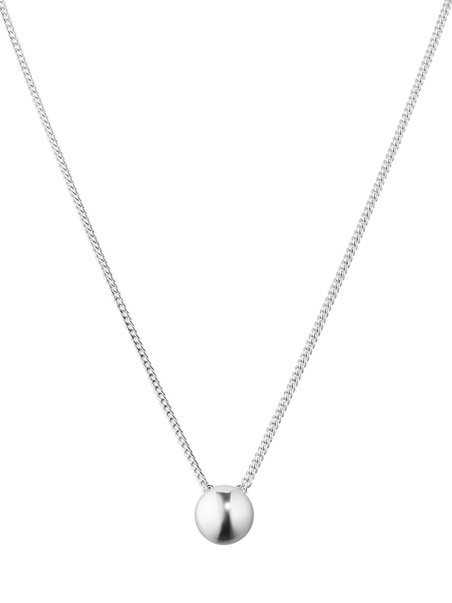 DYRBERG/KERN 银色流行系列黑色珍珠形项链